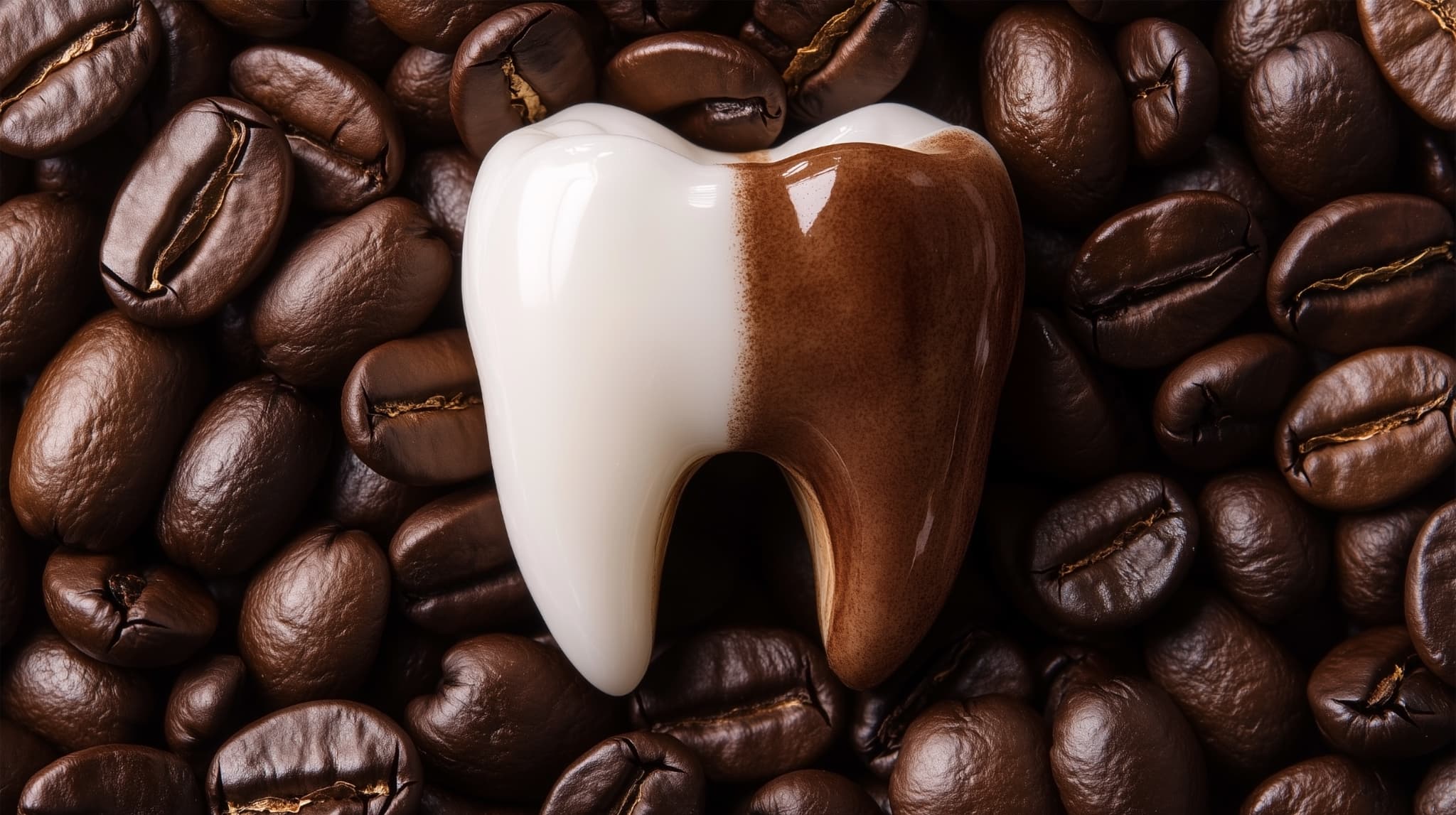 コーヒーによる着色のイメージ