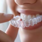 出っ歯をマウスピース矯正で治すイメージ