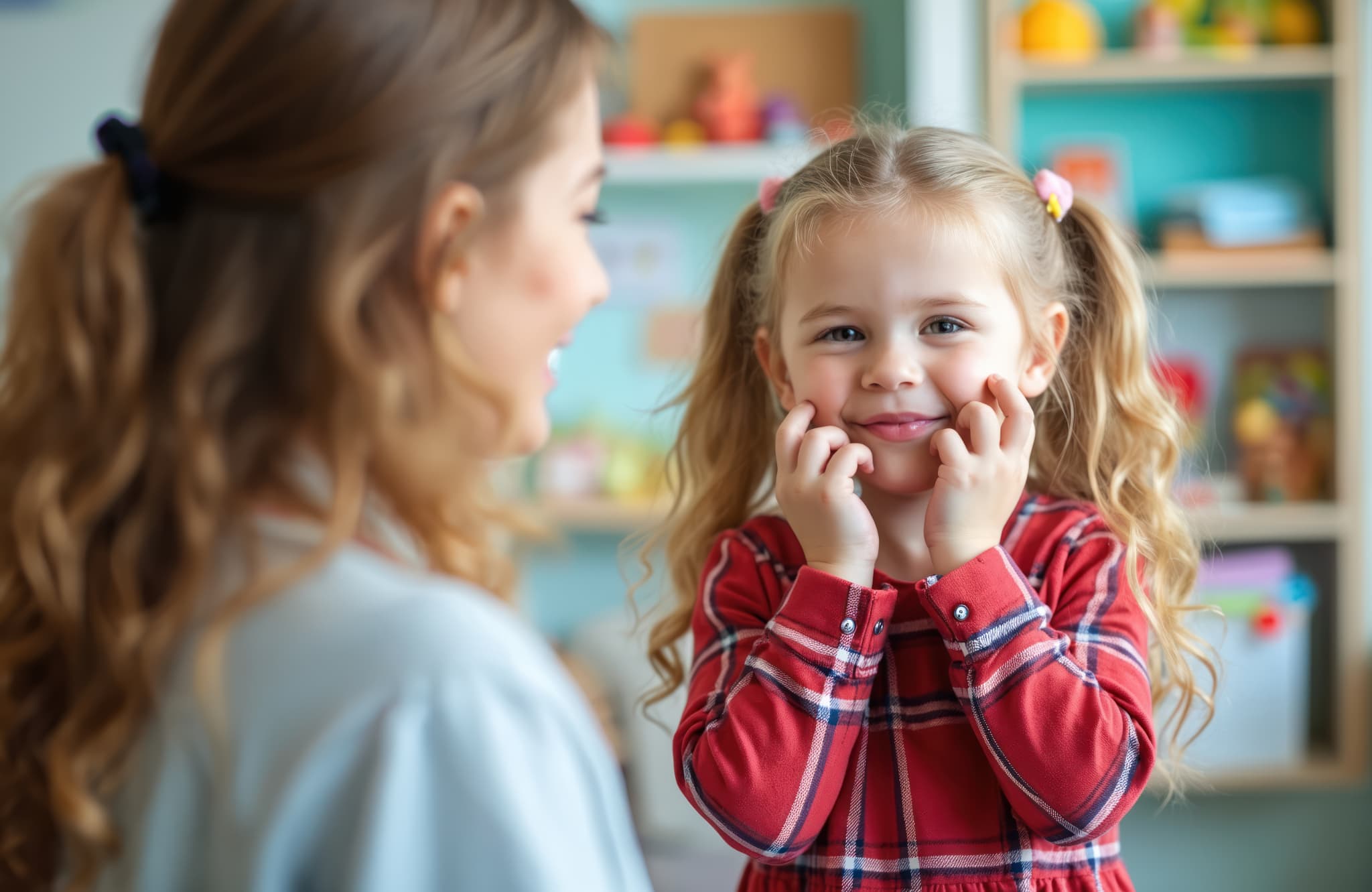 毎日自宅でMFTトレーニングを行う女の子
