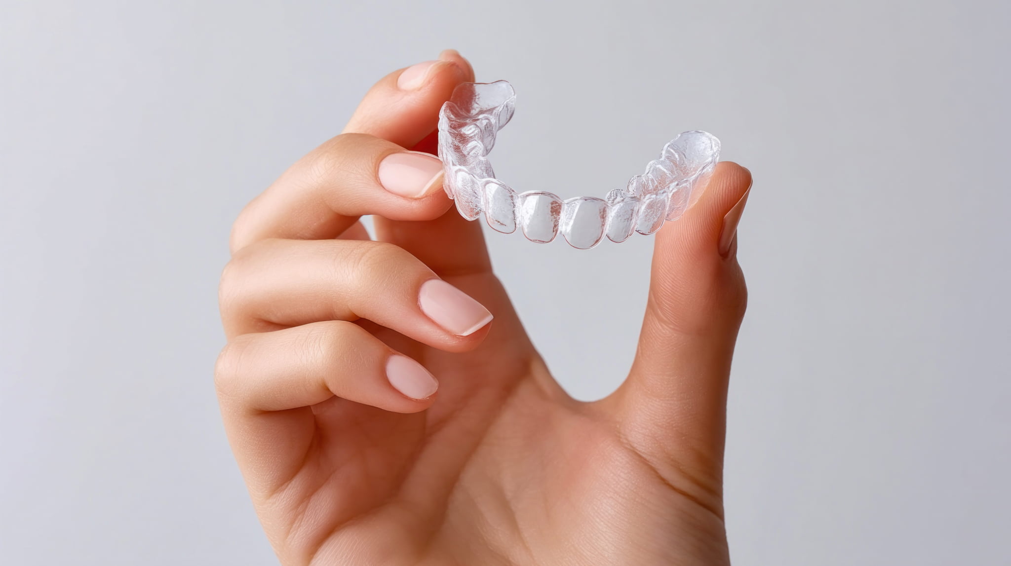 手に持ったマウスピース